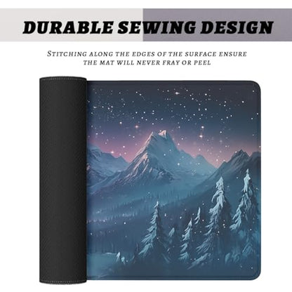 Fantasy City Mouse Pad Night Moon Mountain Landscape Extended Mousepad Waterproof Stitched Edges Rubber Base Non-Slip Deskmap Computer Keyboard Mat 31.5x11.8 Inch - color: Fantasy City, size: 31.5" x 11.8"