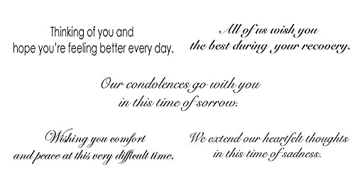 25 Sympathy Get Well Cards with Envelopes Business, Family (Variety Set)