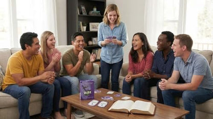 Bible Buzz – Christian Card Game for Families, Friends & Church Groups | Fun Bible Trivia Party Game | Faith-Based Gift for Game Night | Easy-to-Play Guessing Game