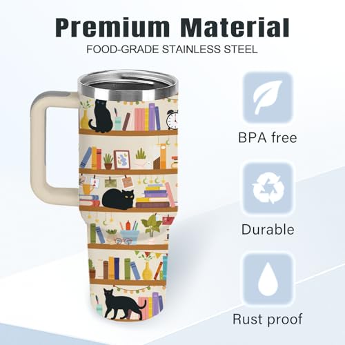 Christian Gifts for Women 40oz Tumbler - Insulated Travel Mug with Handle (Book, 40 Ounces) - color: Book