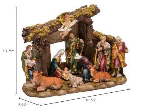 Kurt Adler Nativity Set with 11 Figures and Stable