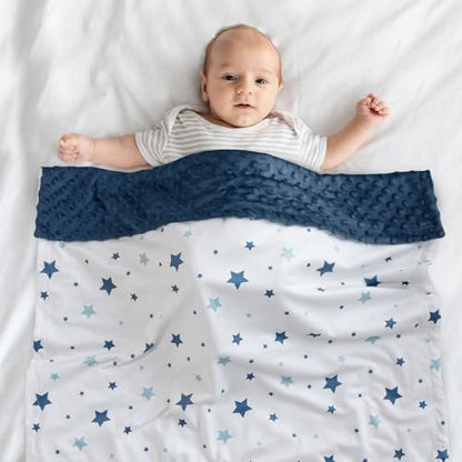 Fleece Baby Blankets for Girls & Boys, Infant Toddler Blanket - color: Navy Blue Star