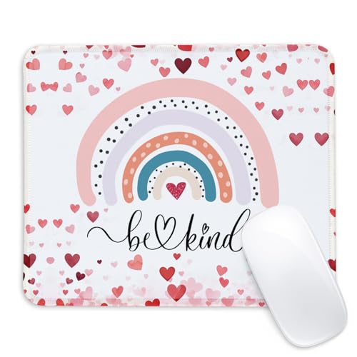 Be Kind Square Mouse Pad with Non-Slip Rubber Base,Home Office Decoration Desktop Accessory, Laptop Mouse Pad for Office Laptops,9.4x7.8x0.12in - color: Be Kind