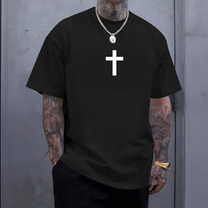 Mens Christian Bible Verse Shirts Dear Person Behind Me T Shirt Religious Jesus Inspirational Cross Graphic Tees - color: Black, size: Large
