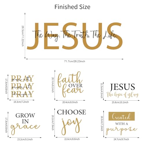 BBTO Bible Verse Stickers Peel & Stick,Faith Over Fear - style: Faith over Fear