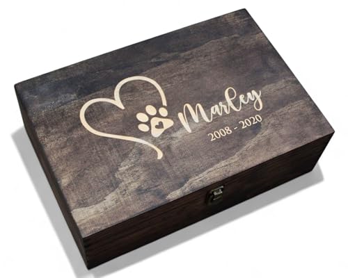 Personalized Pet Memorial Keepsake Box, Engraved Urn for Dogs & Cats - style: 5. Pet Memorial
