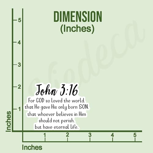 (3Pcs) Loved Christian Sticker Inspirational Quotes Bible Verse John 3:16 Jesus Vinyl Decals for Tumbler Kindles Laptop Water Bottles Books Phone - Size 3x2.2 Inch