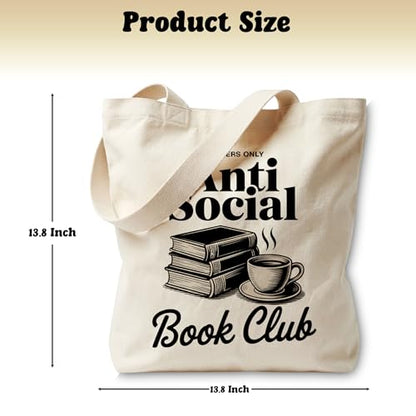 Book Lovers Gifts Canvas Tote Bag Tote Bag for Women Reusable Shoulder Bags for Grocery Beach Work - color: Silver