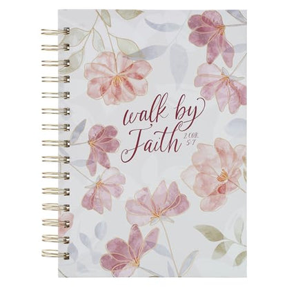 Christian Art Gifts Spiral Journal: Walk By Faith - 2 Corinthians 5:7