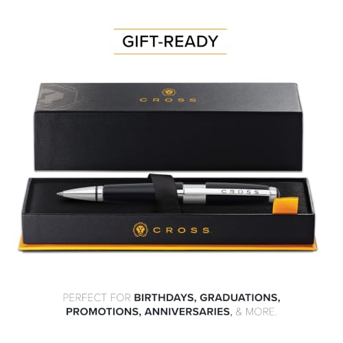 Cross Edge Jet Black Gel Rollerball Pen, Medium Point, Black Ink - color: Jet Black