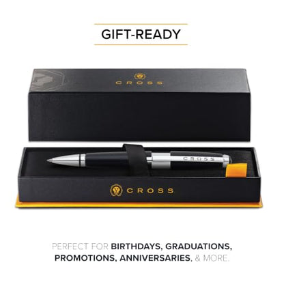 Cross Edge Jet Black Gel Rollerball Pen, Medium Point, Black Ink - color: Jet Black