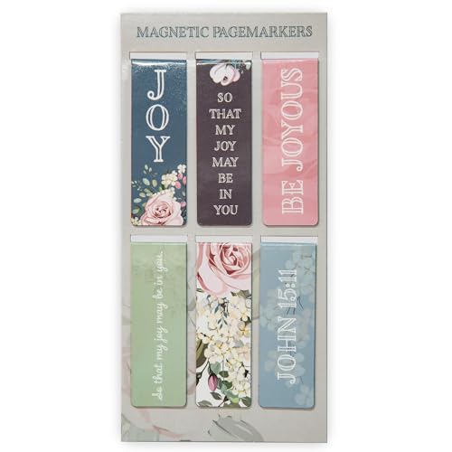 Christian Art Gifts Magnetic Scripture Bookmark Set for Women: Joy - color: Joy in You