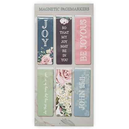 Christian Art Gifts Magnetic Scripture Bookmark Set for Women: Joy - color: Joy in You