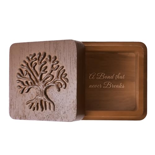 Hand-Carved Tree of Life Keepsake Box, Small Jewelry Box Gifts - color: Tree of Life