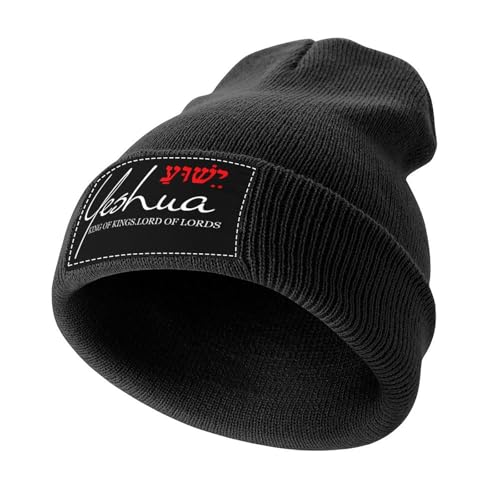 Yeshua Jesus Christian Beanie Hat Warm Winter Skull Caps Knit Slouchy Beanies for Outdoor - color: Black-03