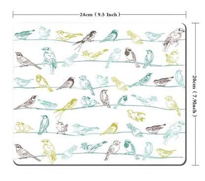 TSSOHU Mouse Pad, Birds Mouse Pad, Mousepad Rectangle Customized Mouse Pads with Designs Non-Slip Rubber Smooth MousePads for Computer Laptop, 9.5*7.9 Inch, WMJMP2413 - color: WMJ113