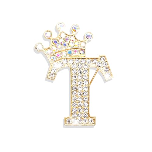 Brooches and Pins for Women A-Z Letter Rhinestone Brooch Pin Jewelry Gifts - color: A3