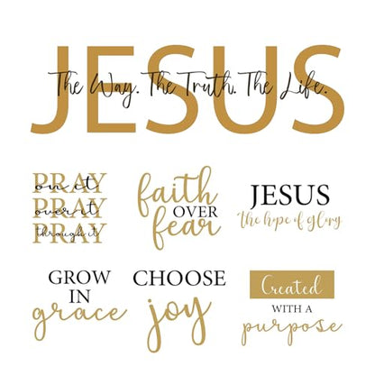 BBTO Bible Verse Stickers Peel & Stick,Faith Over Fear - style: Faith over Fear
