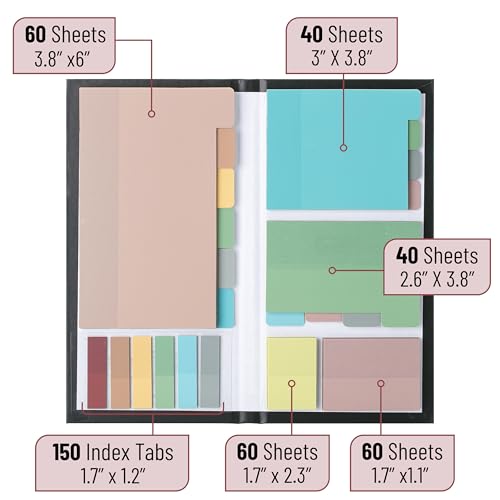Mr. Pen- Transparent Sticky Notes Set, 820 Pack - color: Morandi, size: 1 Set (Pack of 2)