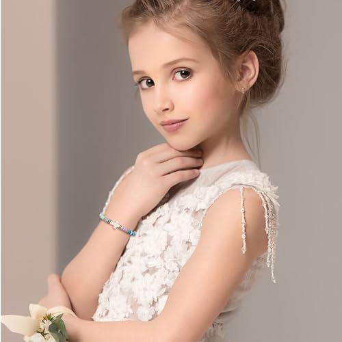 Cute Cross Bracelet Teen Girl Gifts Trendy Stuff Christian Gifts for Kids/Girls/Boys/Teens/Women Jewelry Colorful Jesus Bracelets Christmas Religious Communion Baptism Confirmation Gifts - color: 1-Bless Girl B