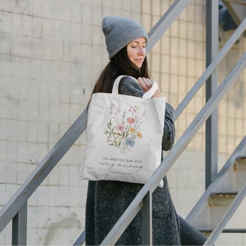 FBB Christian What's the Best that Could Happen Inspirational Tote Bag - color: Lamentations 3:23