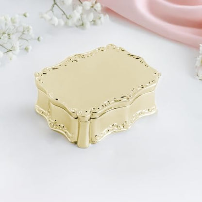 Cherished Moments Personalized Baby Dedication Rectangle Jewelry Box - color: Gold Dedication