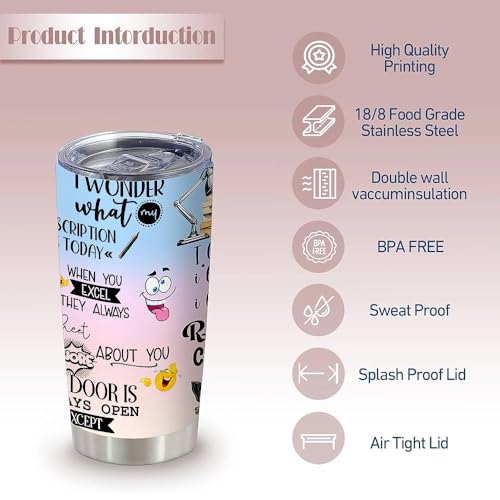 20oz I Love My Job Funny Office Humor Stainless Steel Tumbler with Lid - color: I Love My Job