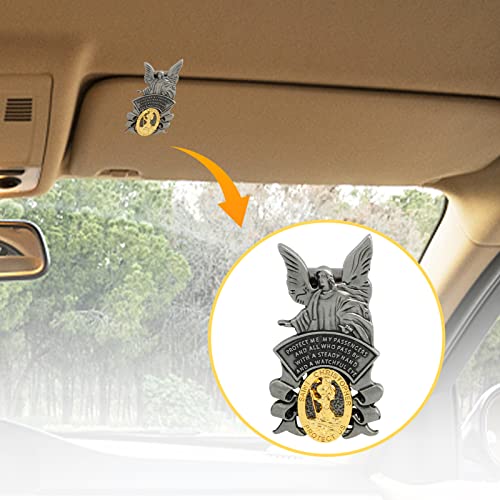 Guardian Angel St Christopher Medal Saint Christopher Car Visor Clip