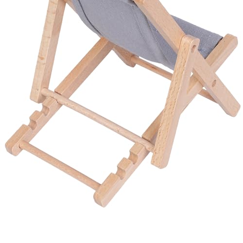 Foldable Wooden Cell Phone Stand, Phone Holder for Desk - color: Gray