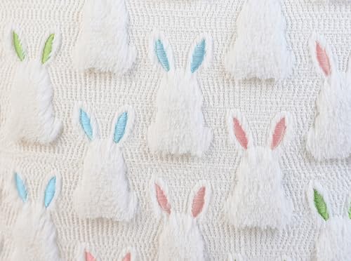 ALFEVA 18" x 18" Pillow Covers Set of 2, Easter Decorations Cute Soft Plush Bunny Throw Pillow, Spring Farmhouse Decorations for Home Sofa Couch Living Room Bedroom - size: 18" x 18" (Pack of 2)