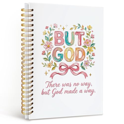 CFFJLHN Inspirational Christian Bible Journals for Men, but God Christian Notebook, Prayer Journal for Women Men, Bible Notebooks for Note Taking, Spiral Notebook 5.5x8.3 - color: 12