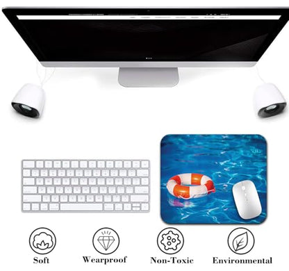 Crystal Swimming Pool Mouse Pad - Summer Relaxing Vacation Sport Desk Mat - color: Cute Colorful Art Rec27