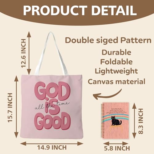 Preppy Coquette Pink Tote Bag, Trendy Shoulder Canvas Tote Bags, Durable Reusable Grocery Bag for Shopping and Travel - color: Red God