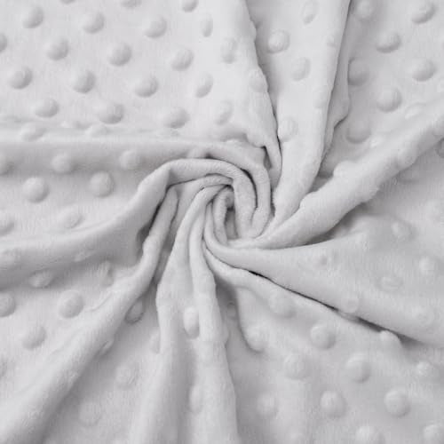 Fleece Baby Blankets for Girls & Boys, Infant Toddler Blanket - color: Light Gray Rainbow