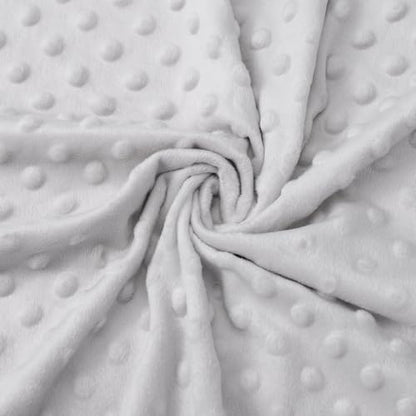 Fleece Baby Blankets for Girls & Boys, Infant Toddler Blanket - color: Light Gray Rainbow