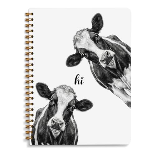 Cow Notebook Journal, Cow Gifts for Women Girls Friends Cow Lovers - color: Cute Cow Hi