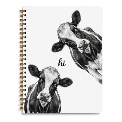 Cow Notebook Journal, Cow Gifts for Women Girls Friends Cow Lovers - color: Cute Cow Hi
