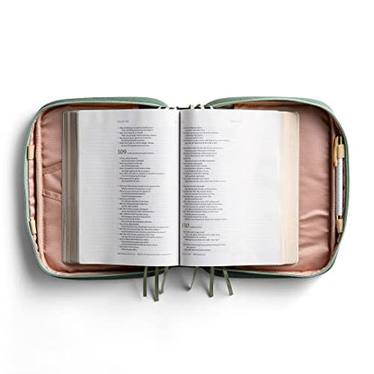 Dayspring Studio 71 - Green Canvas Love Bible Cover with Zipper (J7419)
