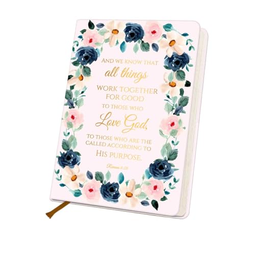 Pink Christian Notebook Bible Verse Lined Journal Notebook for Women Men - color: Multi 1287