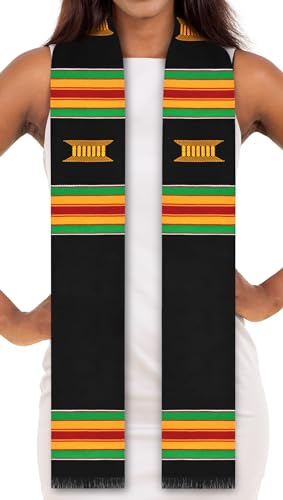 Ready to Customize Authentic Handwoven Kente Cloth Graduation Stole