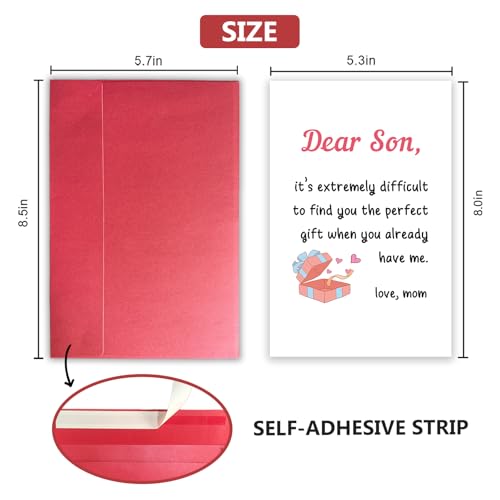 Humorous Birthday Card for Son, Gag Birthday Gift from Mom, Funny Bday Card for grown up son, Graduation Card, Celebration Card - color: 3-23
