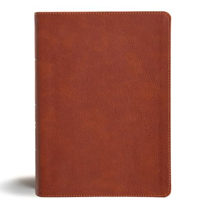 CSB Study Bible, Personal Size, Digital Study Edition, Burnt Sienna LeatherTouch, Red Letter, Study Notes and Commentary, Illustrations, Articles, Word Studies, Outlines, Timelines