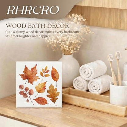 Fall Leaves Decor Wooden Box Sign - color: Fall-13