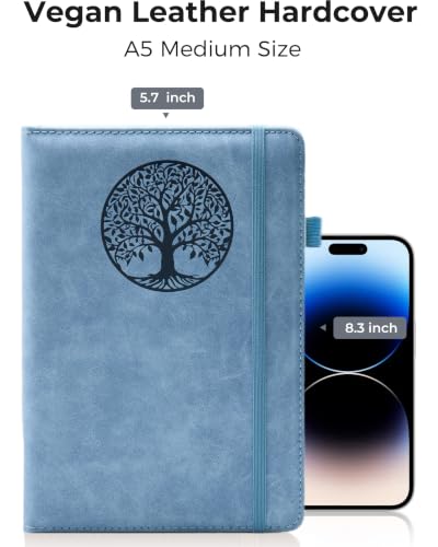 BIYUNRO Leather Journal, Writing Notebook for Women Men - color: Blue