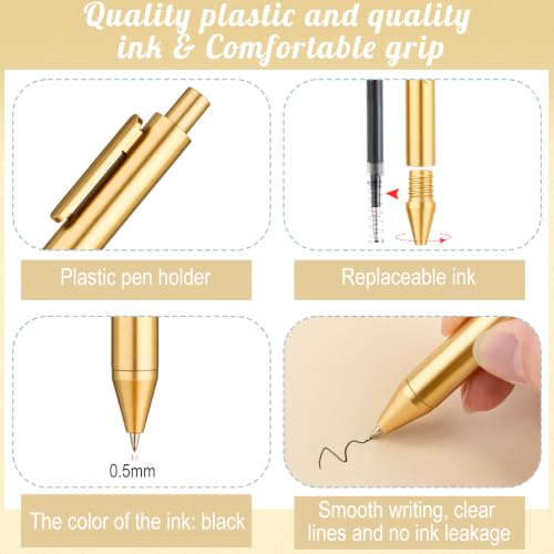 Crtiin 50 Pcs Inspirational Pens Bulk Gold, Team Motivation - color: Team Motivation, size: 1 Count (Pack of 50)