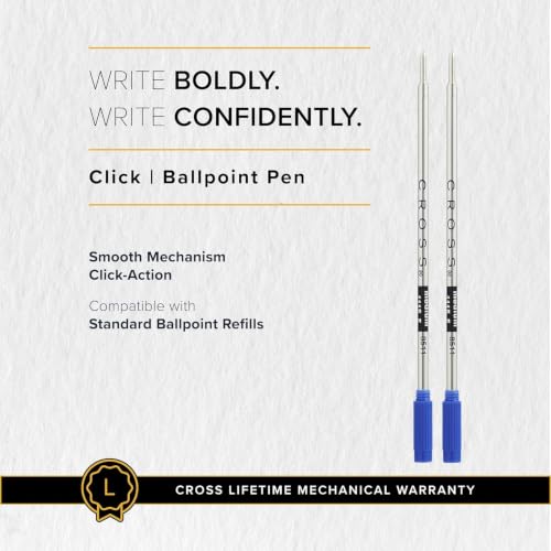 Cross Click Classic Black Selectip Ballpoint Pen,Black ink - color: Black