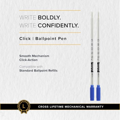Cross Click Classic Black Selectip Ballpoint Pen,Black ink - color: Black