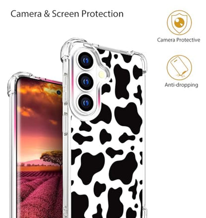 for Samsung Galaxy S26 Case - Black Cow Print - color: Black Cow Print, size: Galaxy S26