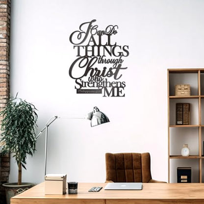 KOYILTD Christan Wall Art Bible Verse Wall Art Black Jesus Christian Decor