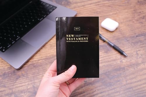 NIV, New Testament with Psalms and Proverbs, Pocket-Sized, Paperback, Black, Comfort Print
